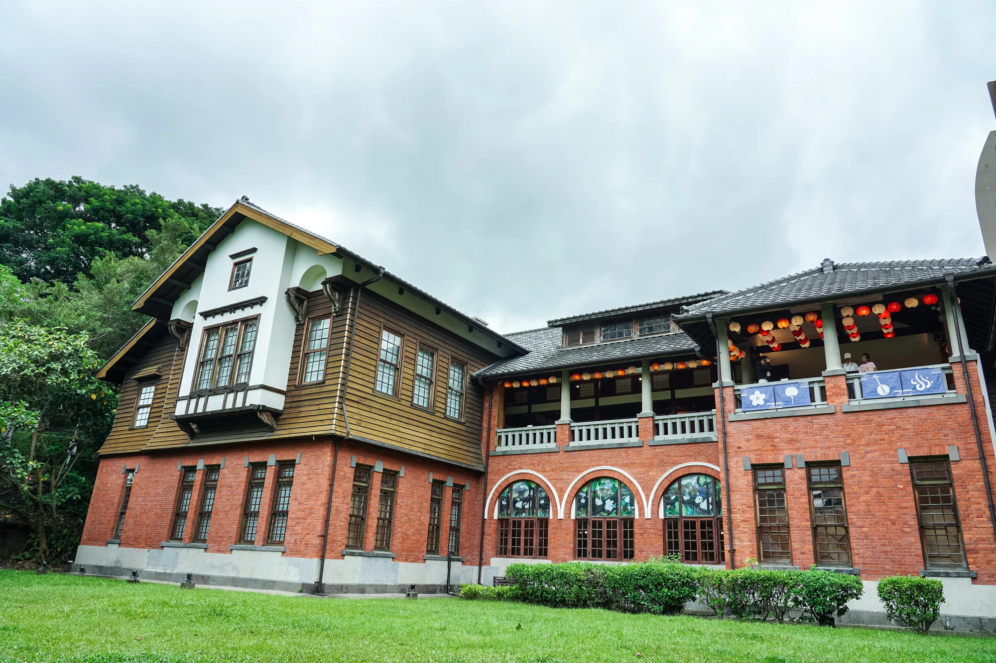 北投溫泉博物館紅磚與木造老建築